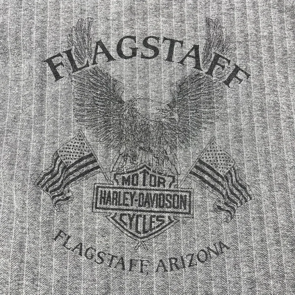 Vintage Harley-Davidson Shirt Mens XL Gray Flagstaff Arizona Eagle USA‎ Graphic